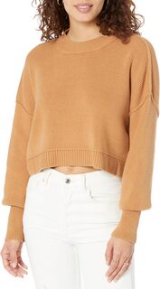 Укороченный пуловер Easy Street Free People, цвет Camel