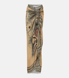 Шарф с принтом из коллекции tattoo Jean Paul Gaultier, мультиколор