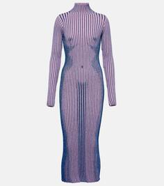 Платье миди trompe l&apos;oeil Jean Paul Gaultier, фиолетовый