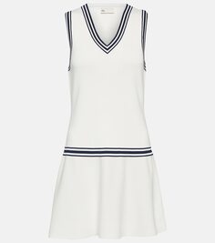 Теннисное мини-платье из джерси Tory Sport, белый