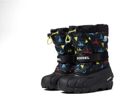 Зимние ботинки Flurry Print SOREL, цвет Black/Black