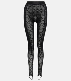 Прозрачные леггинсы x simkhai с замысловатым узором Wolford, черный