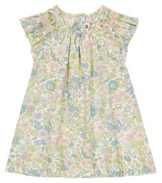 Хлопковое платье baby carmella с цветочным принтом Bonpoint, мультиколор