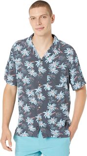 Рубашка Kona Camp с коротким рукавом Faherty, цвет Midnight Palm Hawaiian