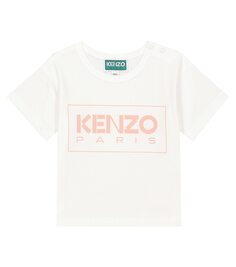 Футболка из хлопкового джерси с логотипом baby Kenzo Kids, нейтральный