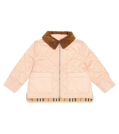 Детская куртка Burberry Kids, апельсин