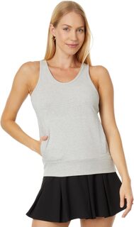 Майка Racer Tailored Terry Tank Top Norma Kamali, цвет Light Heather Grey