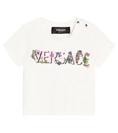 Детская футболка из хлопкового джерси Versace Kids, мультиколор