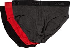 Комплект из 3 комплектов ESSENTIAL, трусы без показа 2(X)IST, цвет Black/Charcoal Heather/Red 2xist