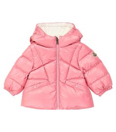 Детский пуховик из невода Moncler Enfant, розовый