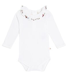 Хлопковое боди x khaite baby bird Bonpoint, белый