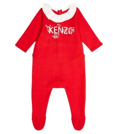 Детский хлопковый комбинезон Kenzo Kids, красный