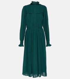 Платье миди imany из смесового хлопка Marant Etoile, зеленый