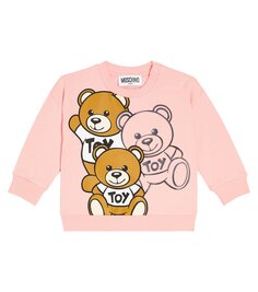 Толстовка из хлопкового джерси baby teddy bear Moschino Kids, розовый