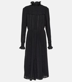 Платье миди imany из смесового хлопка Marant Etoile, черный