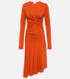 Платье миди lania из джерси Marant Etoile, апельсин
