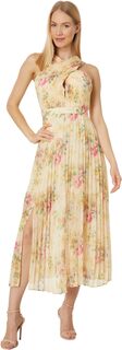 Плиссированное платье миди Amerah с перекрестной передней частью Ted Baker, цвет Tan