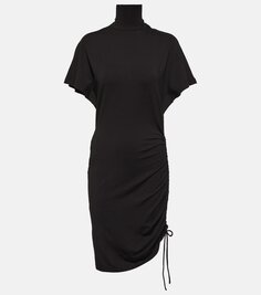 Мини-платье lya с воротником-стойкой Marant Etoile, черный