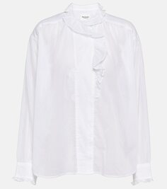 Хлопковая блузка pamias с оборками Marant Etoile, белый