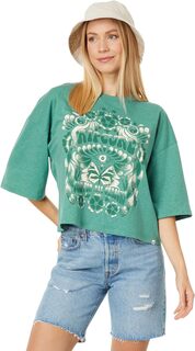 Укороченная футболка с короткими рукавами Reflections Heritage Rip Curl, цвет Teal