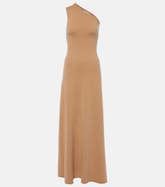 Платье макси n°301 из лебединого кашемира Extreme Cashmere, коричневый