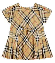 Платье в клетку baby jada burberry в клетку из смесового хлопка Burberry Kids, мультиколор