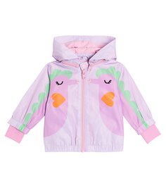 Детская куртка с принтом Stella Mccartney Kids, фиолетовый