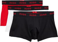 Набор из 3 трусов HUGO Triplet BOSS, цвет Deep Black/Crisp White/Racer Red