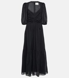 Платье макси leoniza из хлопка Marant Etoile, черный