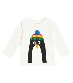 Хлопковая футболка с детским принтом Stella Mccartney Kids, белый