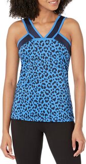 Теннисная майка с полной спиной Giza Tail Activewear, цвет Ditsy Leopard