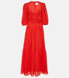 Платье макси leoniza из хлопка Marant Etoile, красный