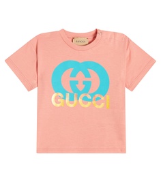 Детская хлопковая футболка с блокировкой g Gucci Kids, белый
