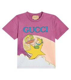 Детская хлопковая футболка x the jetsons Gucci Kids, фиолетовый