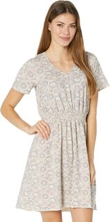 Трикотажное платье с короткими рукавами и V-образным вырезом и принтом пейсли Mod-o-doc, цвет Linen Sand