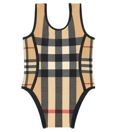 Детский купальник в клетку Burberry Kids, мультиколор