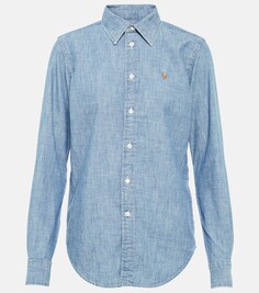 Хлопковая рубашка из шамбре Polo Ralph Lauren, синий