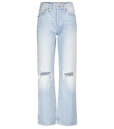 Свободные прямые джинсы с высокой посадкой Re/Done, синий
