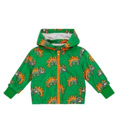 Куртка с принтом Stella Mccartney Kids, зеленый