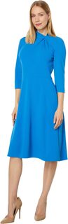 Платье миди с закрученным вырезом Donna Morgan, цвет Directoire Blue