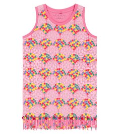 Платье из хлопка с принтом Stella Mccartney Kids, розовый