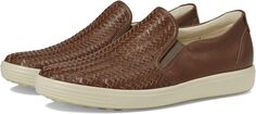 Кроссовки Soft 7 Woven Slip-On II ECCO, серо-коричневый