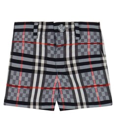 Шорты в клетку baby vintage из смесового хлопка Burberry Kids, мультиколор