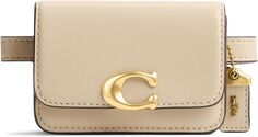 Клатч Luxe Refined Calf Leather Bandit Card Belt Bag COACH, слоновая кость