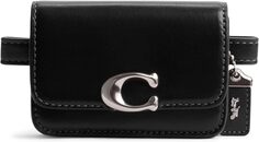 Клатч Luxe Refined Calf Leather Bandit Card Belt Bag COACH, черный