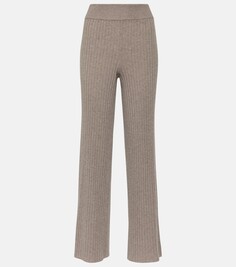 Кашемировые расклешенные брюки delia Lisa Yang, коричневый