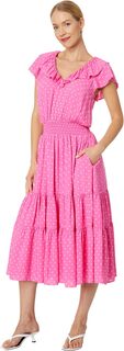 Платье макси с развевающимися рукавами Draper James, розовый