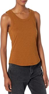 Майка Whisper Cotton Scoopneck Tank Top Madewell, цвет Sepia