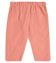 Детские вельветовые брюки из хлопка с узором «твитти» Bonpoint, розовый