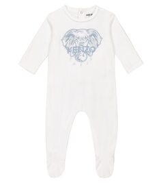 Детский комбинезон из флиса Kenzo Kids, белый